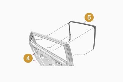 Rear side door window