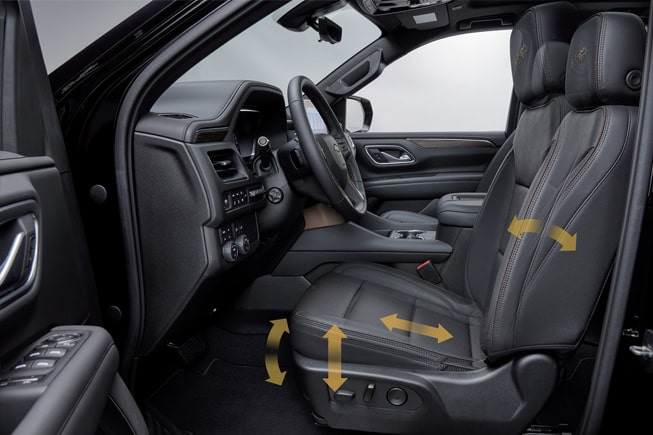 2022 Chevrolet tahoe Photography: First row electric seat & power lumbar support