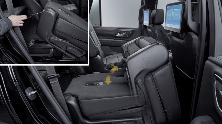 2022 Chevrolet tahoe Design: Interior Second row power release captain seat